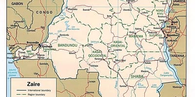 ザイールアフリカの地図